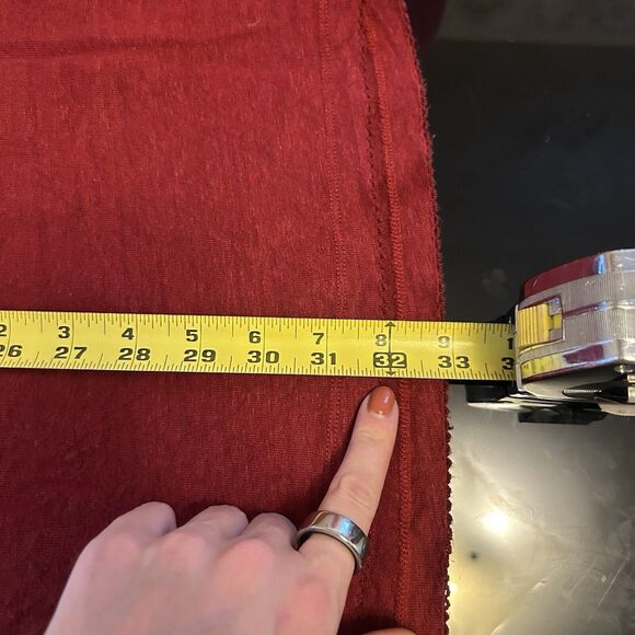 Gudrun Sjoden Dress Large 3/4 Sleeve 100% Linen Red Lagenlook Relaxed - Desc - Picture 8 of 8